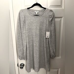 Nine Went Gray Long Sleeve Sweater Dress